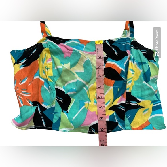 Lily Rose Tropical Crop Top Size M - Picture 4 of 8
